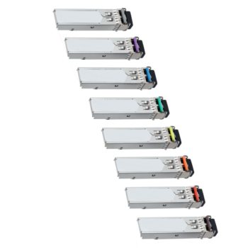   1.25G CWDM SFP module, 1470-1610nm (CH47-61), 120km over SMF, DDM, duplex LC connector, -5°C ~ +70°C temp range