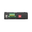 Unmanaged Industrial PoE Switch,DIN-rail, 4x10/100/1000Base-T RJ45 PoE + 1x10/100/1000Base-T RJ45 port, IEEE 802.3af and 802.3at PoE+ compliant, IP40 protection level, compact design, -40 ~ +75℃ operating temperature, 44~57VDC redundant power inputs