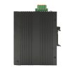   Unmanaged Industrial Switch, DIN-rail, 4x10/100/1000Base-T RJ45 ports + 1x10/100/1000Base-T RJ45 uplink port, IP40 protection level, compact design, -40 ~ +75℃ operating temperature, 12~58VDC redundant power inputs. 