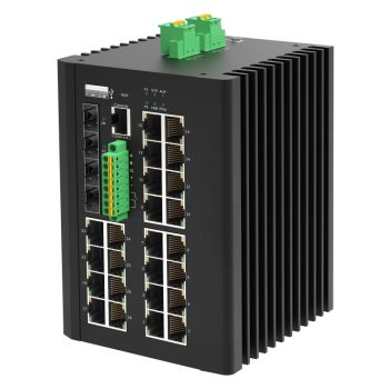   L3 Managed Industrial Switch, DIN-rail, 24x10/100/1000Base-T RJ45 + 4x1G/2.5G/10GBase-X SFP+ ports, DI/DO/RS485/Modbus and USB config port, IP40 protection level, compact design, -40 ~ +80℃ operating temperature, 12~75VDC redundant power inputs