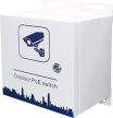 Unmanaged outdoor PoE switch with integrated 120W PSU, circuit-breaker, surge protector, optical fiber tray and cooling fan. 8x10/100/1000BaseT PoE+2x1000Base-X SFP ports. IP55 rated. PoE budget 115W.