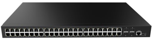L2 Managed Full Gigabit Ethernet PoE Switch, 48 x 10/100/1000Base-T with PoE + 4 x 1G/2.5G/10GE SFP+ ports, enhanced L2 and static routing support, 370W PoE budget